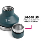 Classic Cocktail Shaker with Jigger Lid