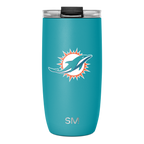 NFL Voyager Tumbler with Clear Flip Lid & Straw