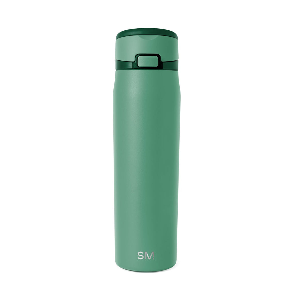 Simple Modern Mesa Loop Water Bottle with Straw | 24oz Cup Holder Friendly Insulated Stainless Steel Bottles for Travel, Sports and School | Basil