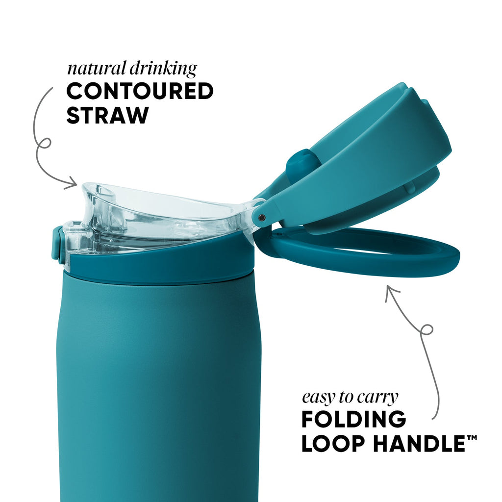 Simple Modern Mesa Loop Water Bottle with Straw | 30oz Cup Holder Friendly Insulated Stainless Steel Bottles for Travel, Sports and School | Maui
