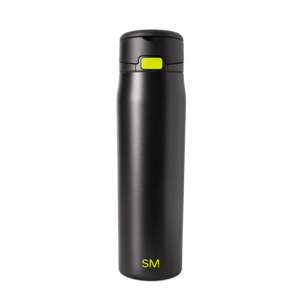 Simple Modern Mesa Loop Water Bottle with Straw | 24oz Cup Holder Friendly Insulated Stainless Steel Bottles for Travel, Sports and School | Neon Black