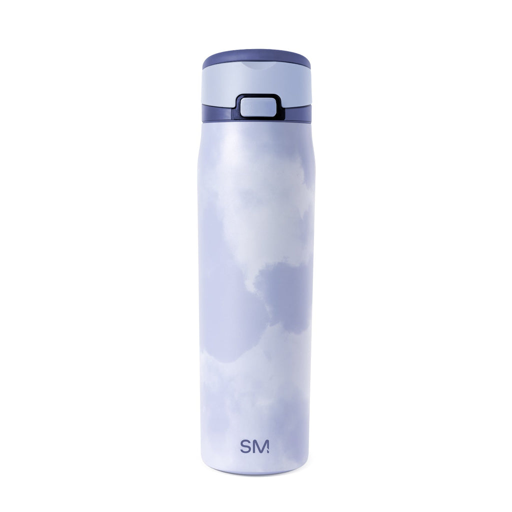 Simple Modern Mesa Loop Water Bottle with Straw | 24oz Cup Holder Friendly Insulated Stainless Steel Bottles for Travel, Sports and School | Purple Tie Dye