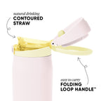 Simple Modern Mesa Loop Water Bottle with Straw | 30oz Cup Holder Friendly Insulated Stainless Steel Bottles for Travel, Sports and School | Coconut Cream Mix