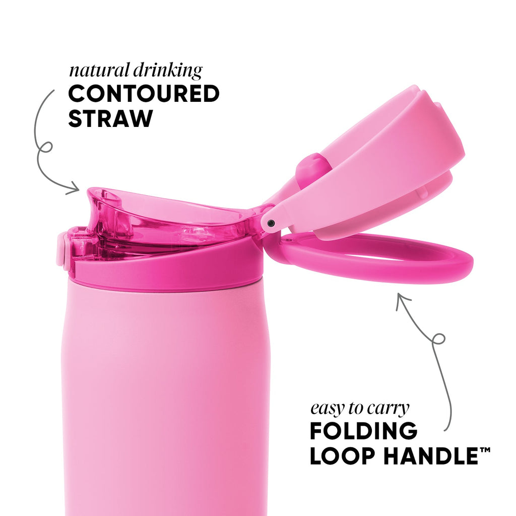 Simple Modern Mesa Loop Water Bottle with Straw | 30oz Cup Holder Friendly Insulated Stainless Steel Bottles for Travel, Sports and School | Dragon Fruit Mix