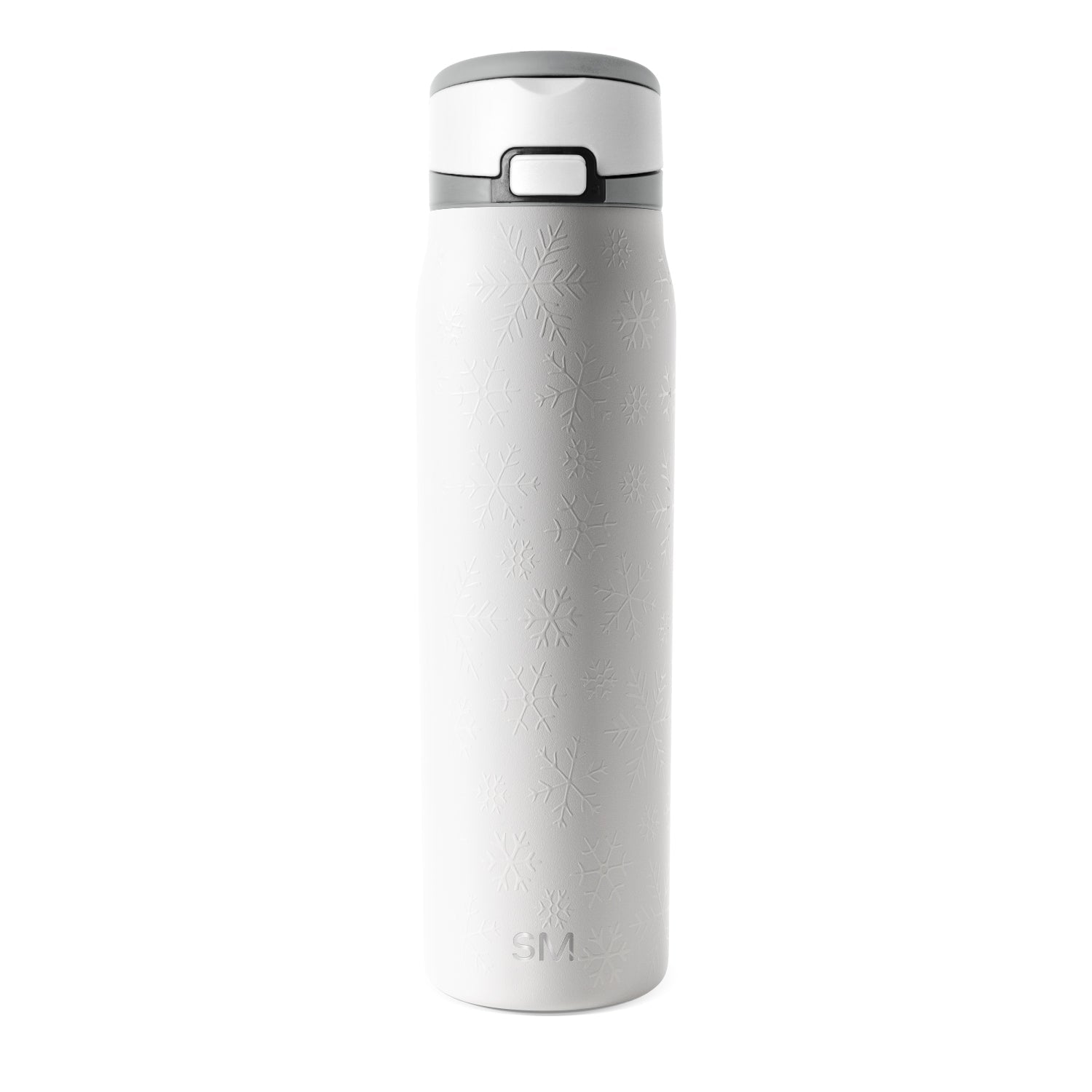 Simple Modern Mesa Loop Water Bottle with Straw | 30oz Cup Holder Friendly Insulated Stainless Steel Bottles for Travel, Sports and School | Frosty Snowflake