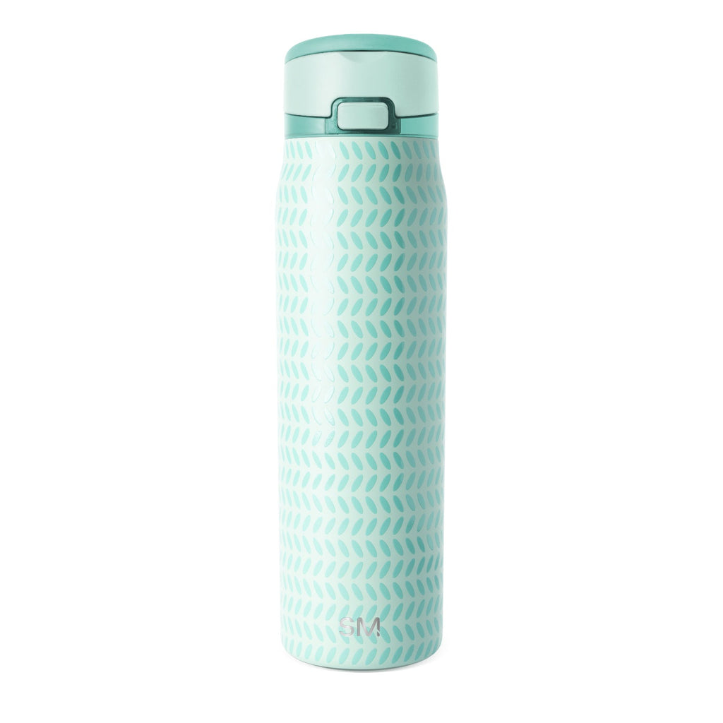 Simple Modern Mesa Loop Water Bottle with Straw | 30oz Cup Holder Friendly Insulated Stainless Steel Bottles for Travel, Sports and School | Mint Dots