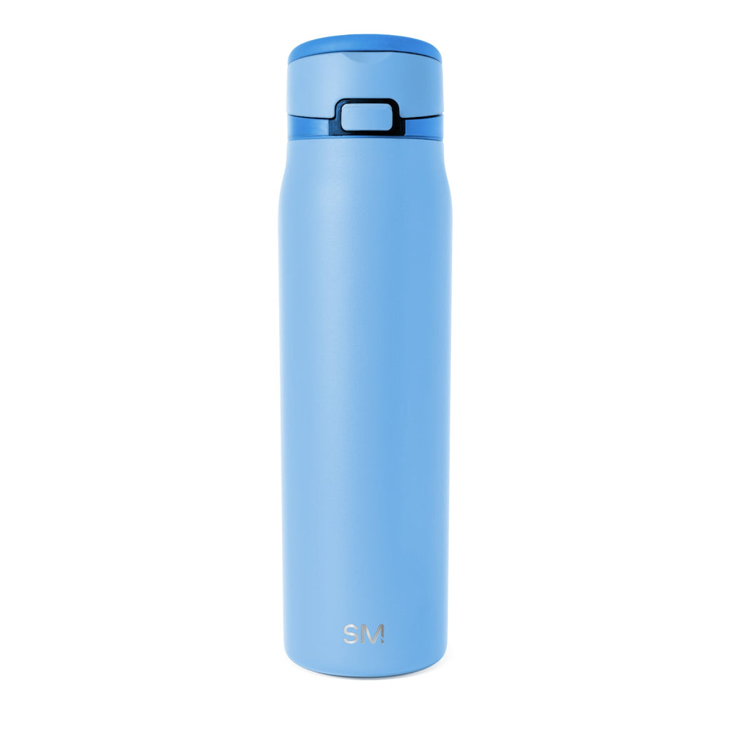 Simple Modern Mesa Loop Water Bottle with Straw | 30oz Cup Holder Friendly Insulated Stainless Steel Bottles for Travel, Sports and School | Snow Day