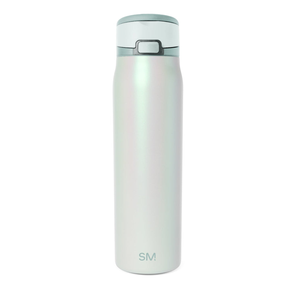 Simple Modern Mesa Loop Water Bottle with Straw | 30oz Cup Holder Friendly Insulated Stainless Steel Bottles for Travel, Sports and School | Spring Air Pearl