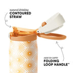 Simple Modern Mesa Loop Water Bottle with Straw | 30oz Cup Holder Friendly Insulated Stainless Steel Bottles for Travel, Sports and School | Spinwheels