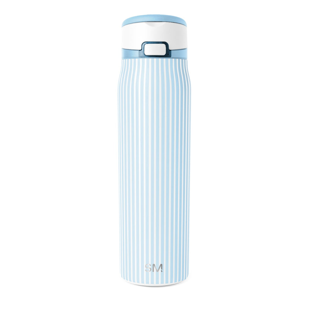 Simple Modern Mesa Loop Water Bottle with Straw | 24oz Cup Holder Friendly Insulated Stainless Steel Bottles for Travel, Sports and School | Seaside Stripes