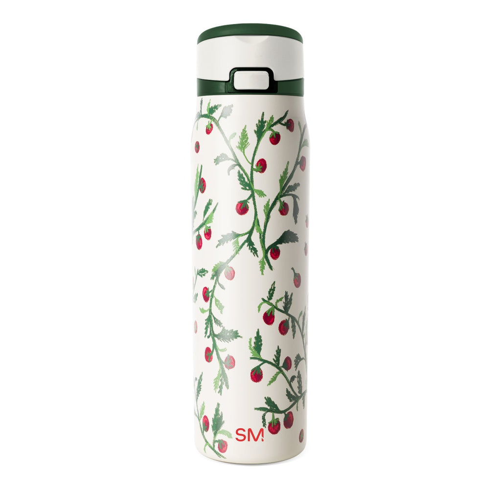 Simple Modern Mesa Loop Water Bottle with Straw | 30oz Cup Holder Friendly Insulated Stainless Steel Bottles for Travel, Sports and School | Tomato Patch