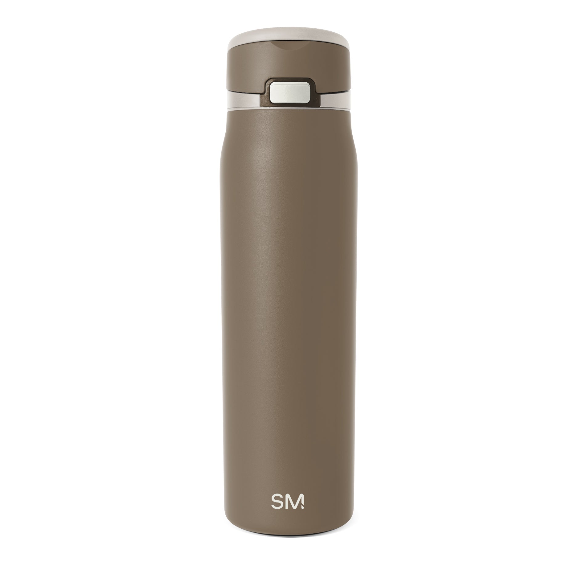 Simple Modern Mesa Loop Water Bottle with Straw | 30oz Cup Holder Friendly Insulated Stainless Steel Bottles for Travel, Sports and School | Wood Chip