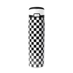 Simple Modern Mesa Loop Water Bottle with Straw | 24oz Cup Holder Friendly Insulated Stainless Steel Bottles for Travel, Sports and School | Black and White Checkmate