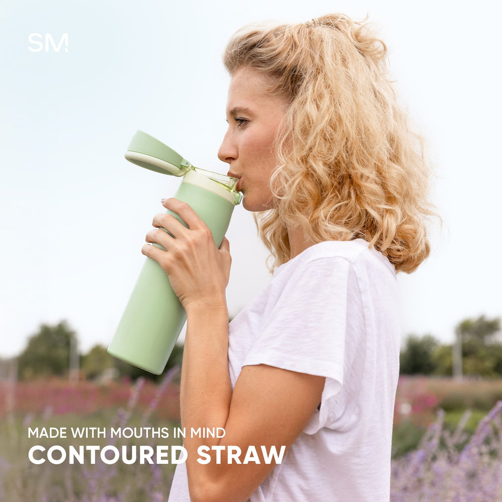 Simple Modern Mesa Loop Water Bottle with Straw | 24oz Cup Holder Friendly Insulated Stainless Steel Bottles for Travel, Sports and School | Tortoise