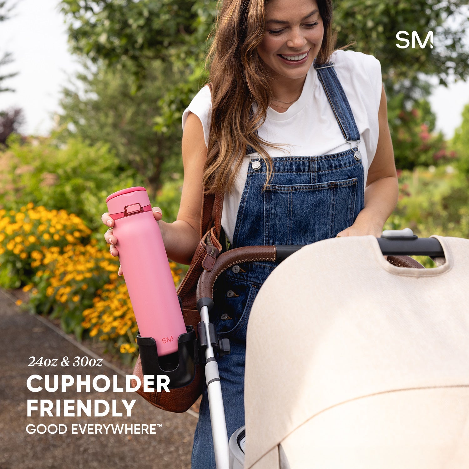 Simple Modern Mesa Loop Water Bottle with Straw | 24oz Cup Holder Friendly Insulated Stainless Steel Bottles for Travel, Sports and School | Tortoise