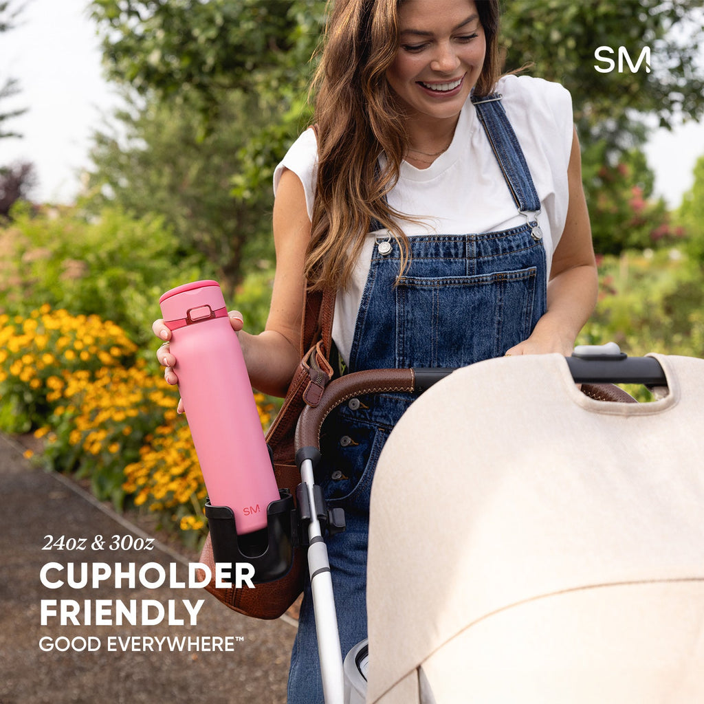 Simple Modern Mesa Loop Water Bottle with Straw | 30oz Cup Holder Friendly Insulated Stainless Steel Bottles for Travel, Sports and School | Tortoise
