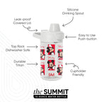 Summit Kids Plastic Water Bottle with Simple Flip Straw Lid