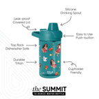 Summit Kids Plastic Water Bottle with Simple Flip Straw Lid