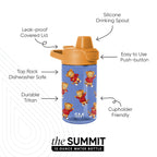 Summit Kids Plastic Water Bottle with Simple Flip Straw Lid
