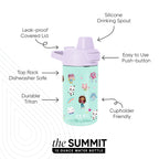 Summit Kids Plastic Water Bottle with Simple Flip Straw Lid