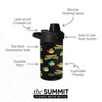 Summit Kids Plastic Water Bottle with Simple Flip Straw Lid