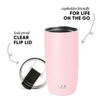 Voyager Tumbler with Clear Flip Lid & Straw