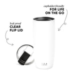 Voyager Tumbler with Clear Flip Lid & Straw